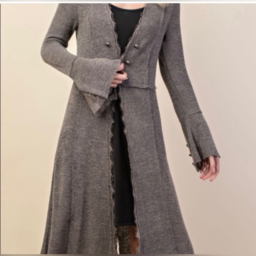 Cardigan with lace sleeves - VOCAL USA